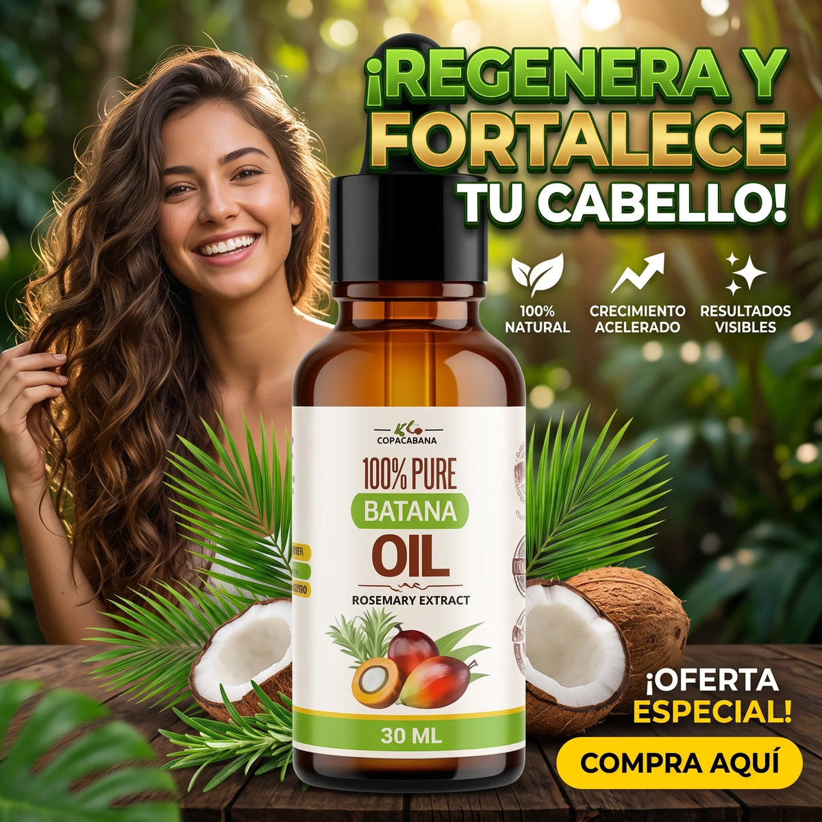 Aceite Batana Crecimiento Cabello 30 ml