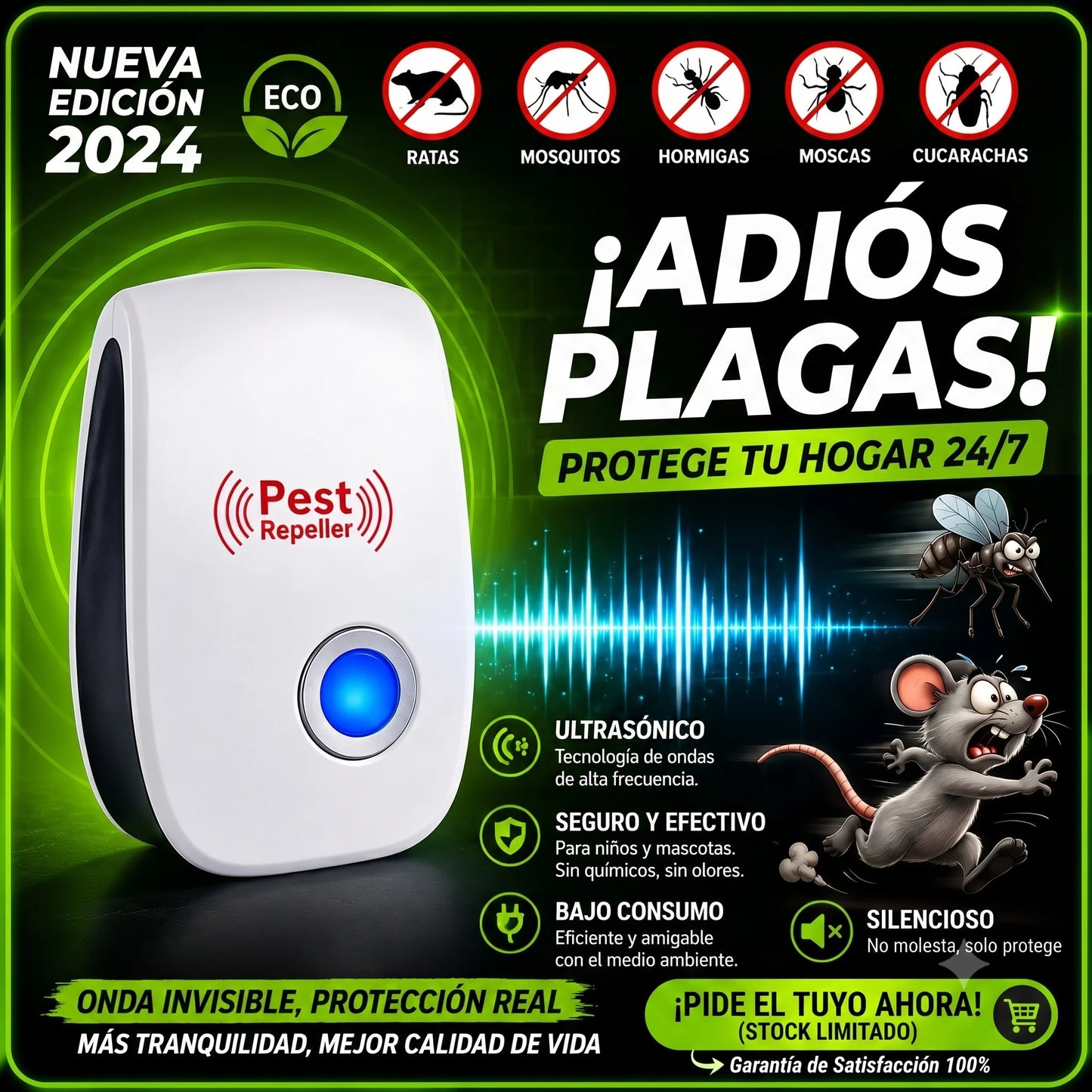 Ultrasonic Shield Pro™ - La solución inteligente para visitantes no deseados