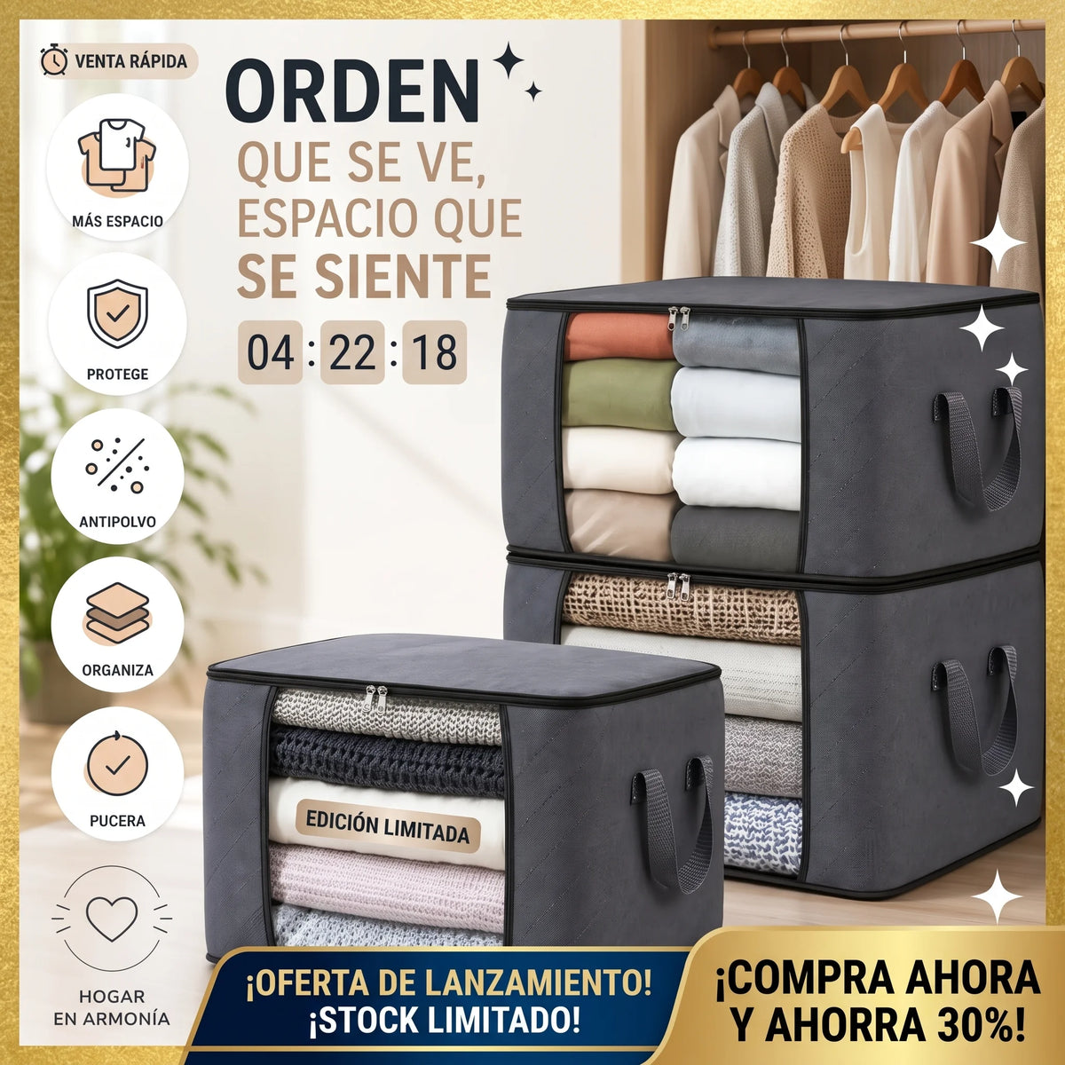SpacePro Max™ – Organizador Plegable Multiespacio