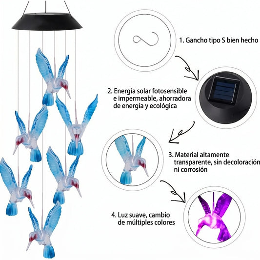 Colibrí Solar Decorativo
