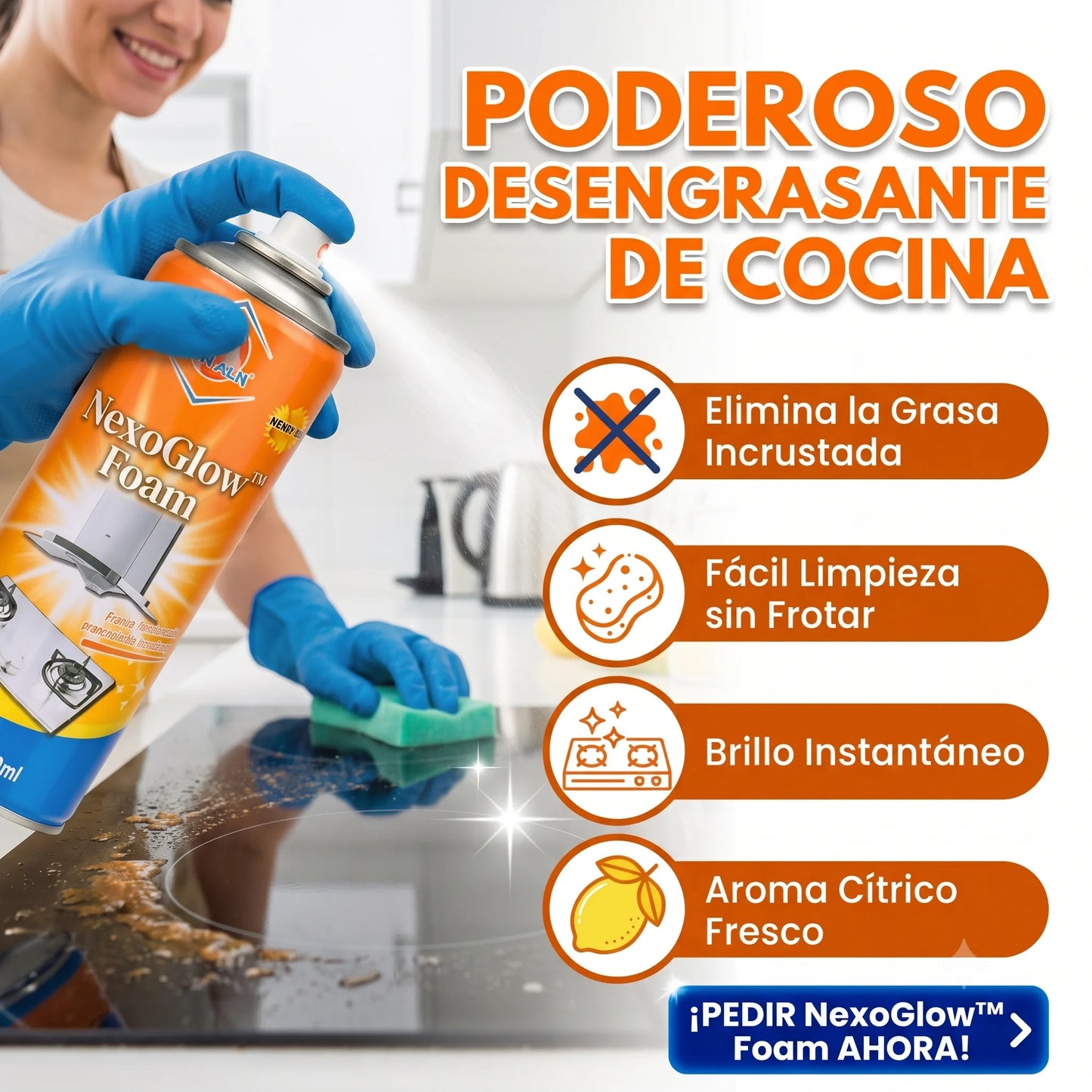 Espuma Antigrasa NexoGlow™ Foam