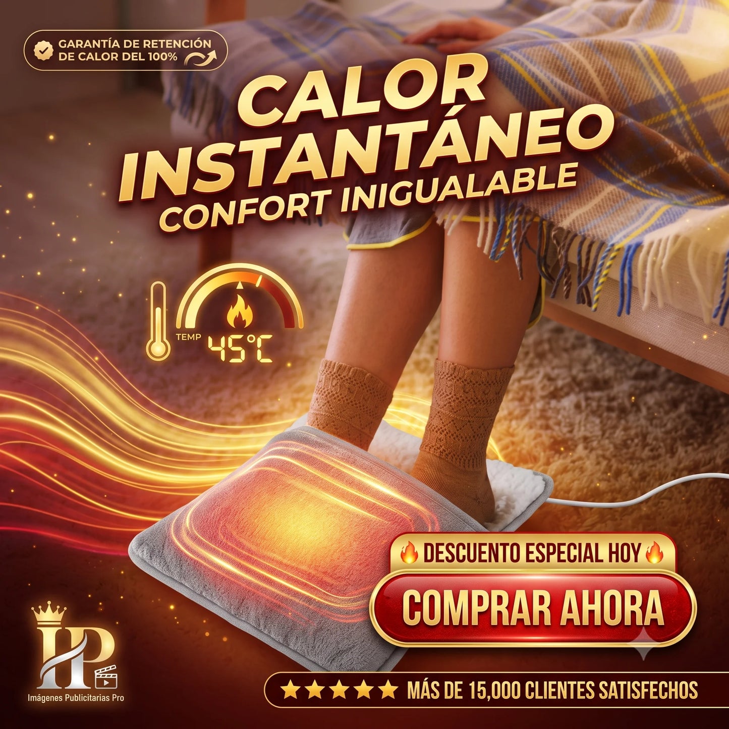 Calienta Pies Eléctrico ThermoFeed USB
