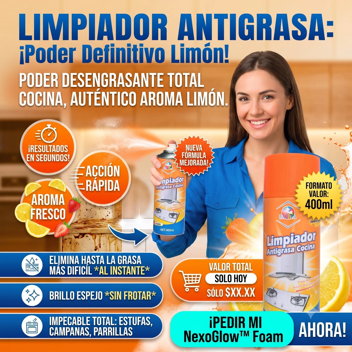 Espuma Antigrasa NexoGlow™ Foam