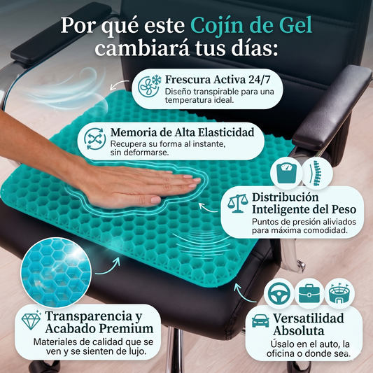 Cojín Suave de Gel Flexible
