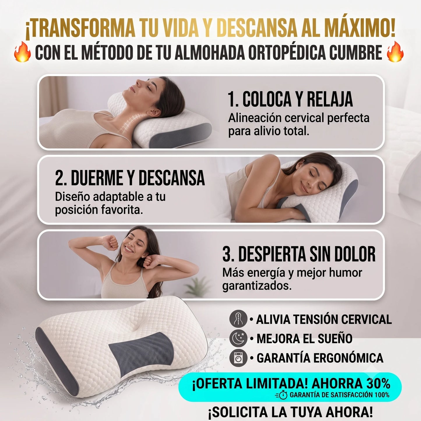 Almohada Cervical ErgoSomnum™ Soja-Therapy