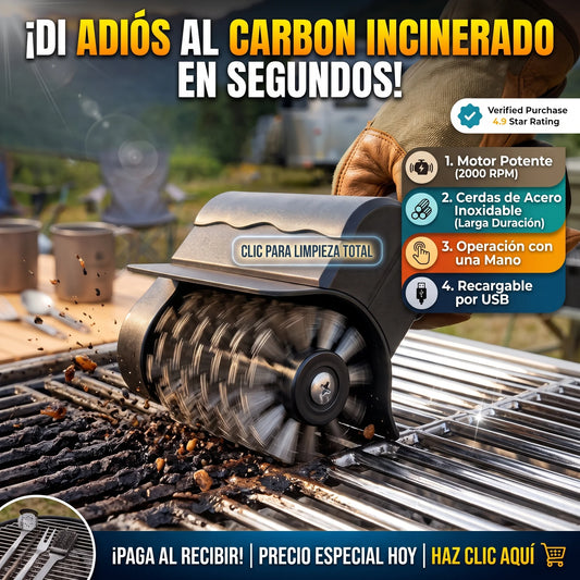 GrillMaster TurboClean™ - Cepillo Eléctrico Limpia Parrillas