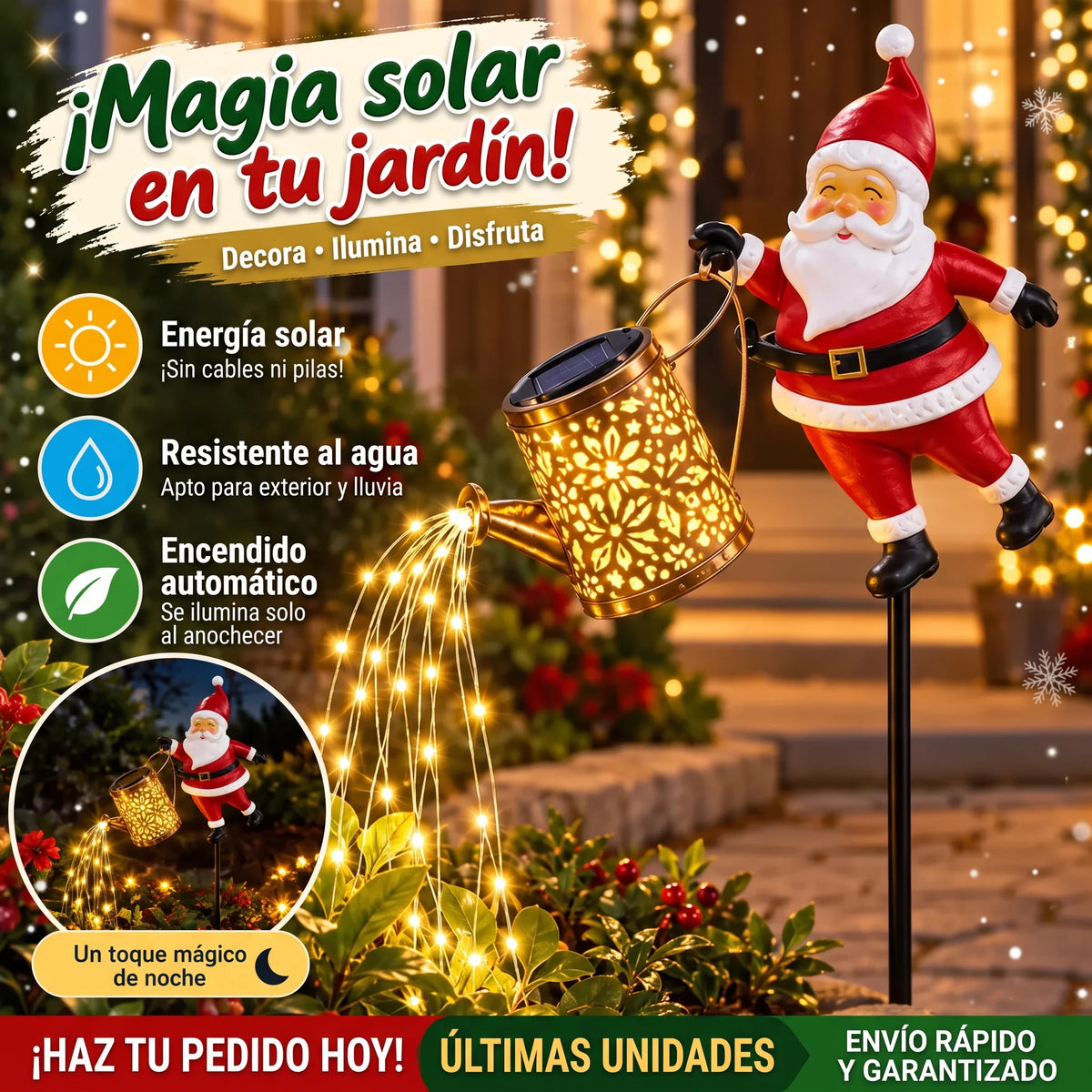 Lámpara Solar Cascada de Santa