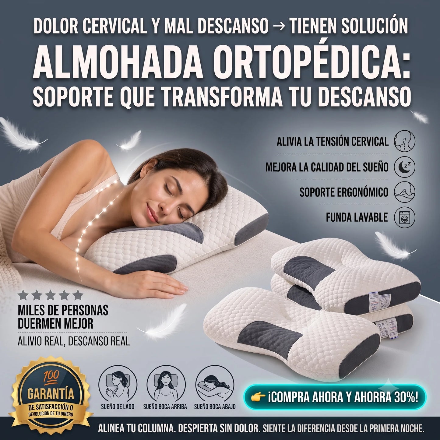 Almohada Cervical ErgoSomnum™ Soja-Therapy