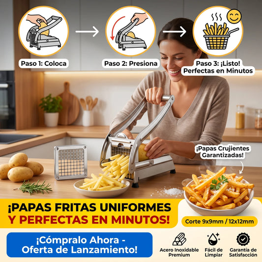 ChefCut Pro™ — Cortador Manual de Papas y Vegetales en Acero Inoxidable