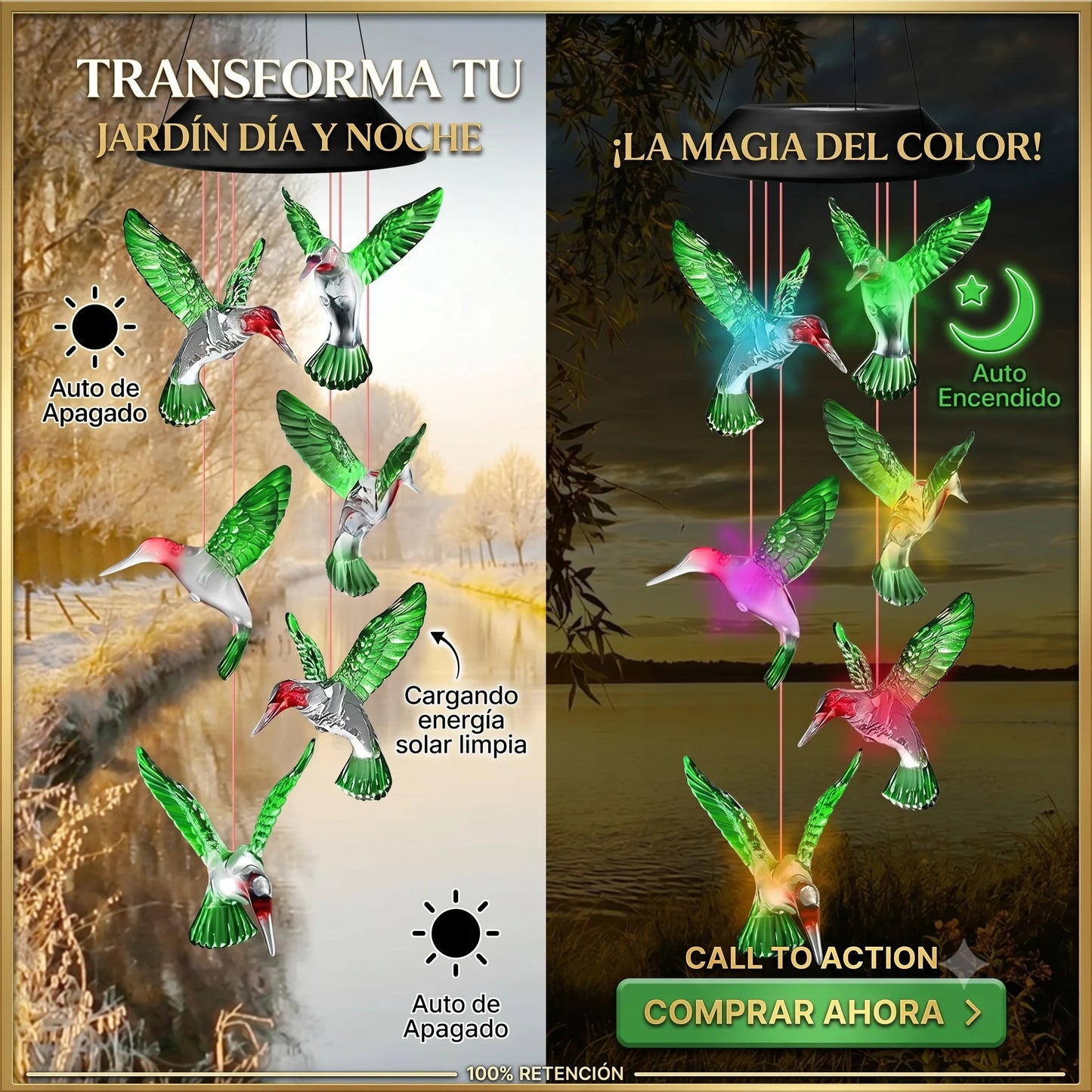 Colibrí Solar Decorativo