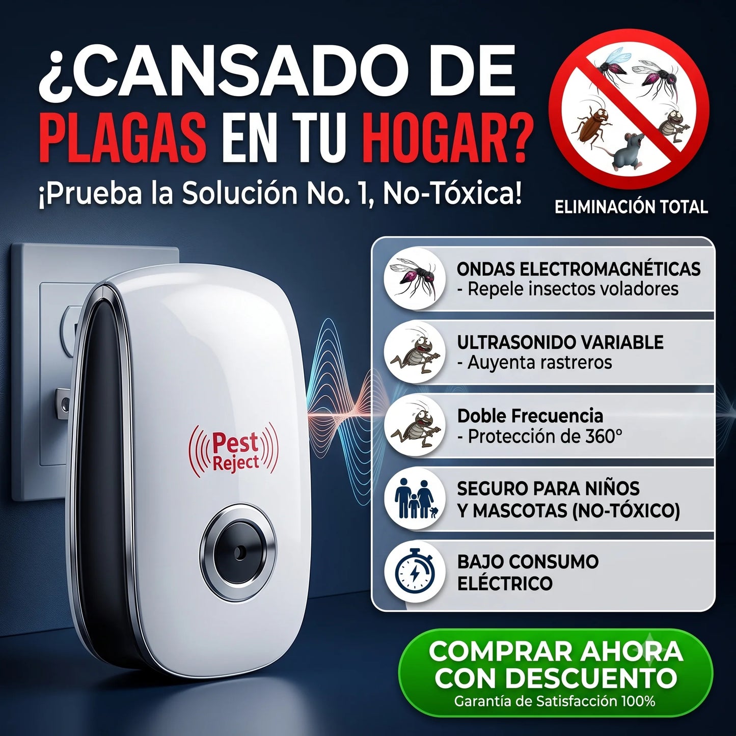 Ultrasonic Shield Pro™ - La solución inteligente para visitantes no deseados