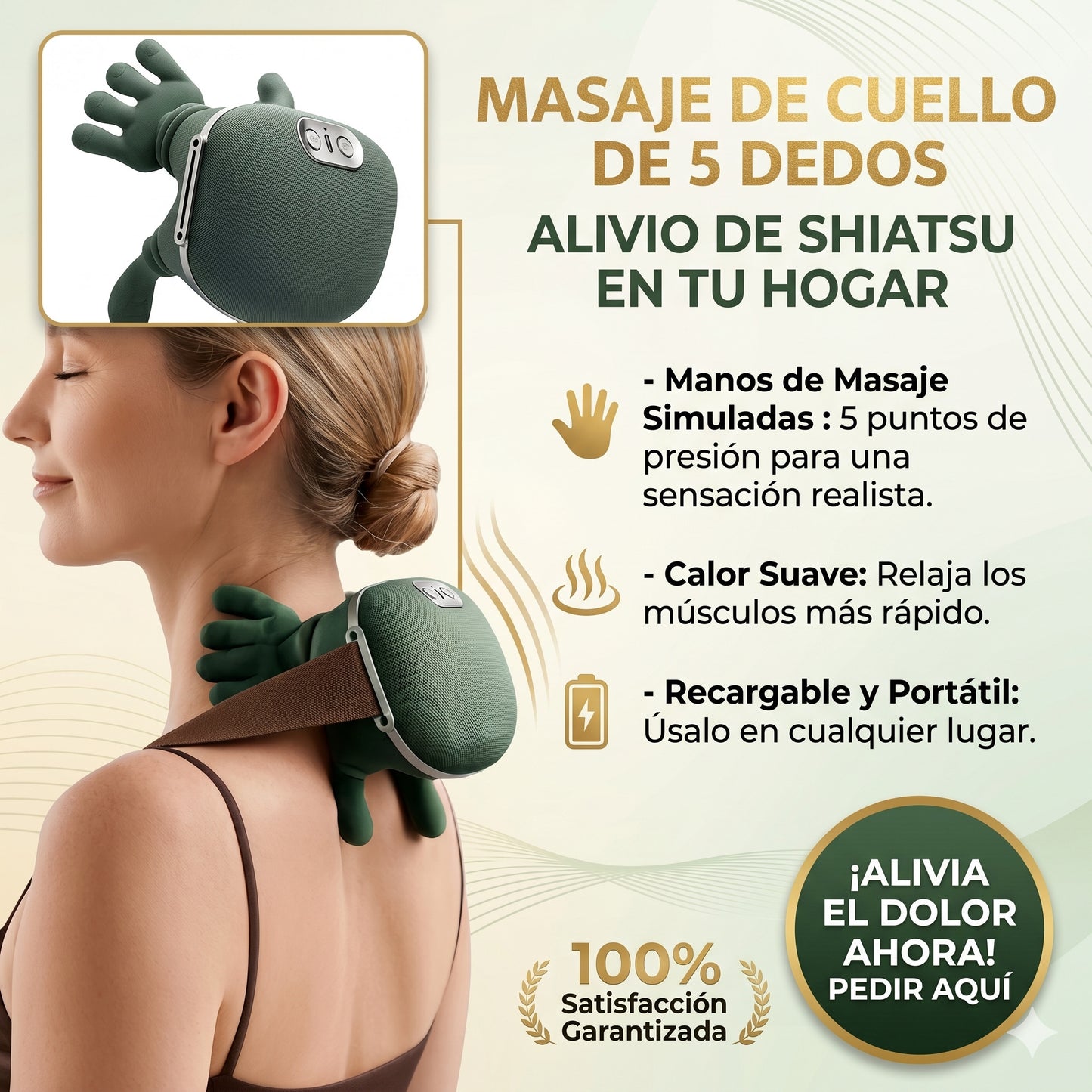 Masajeador de Cuello con Manos