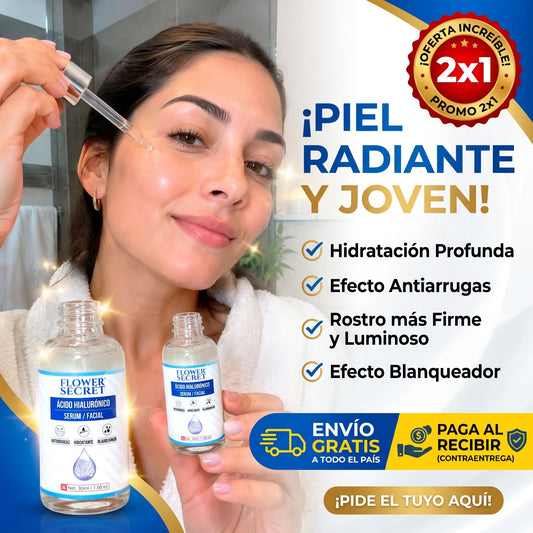 Flower Secret - Serum facial con Ácido Hialurónico 30 ml - Promo 2x1
