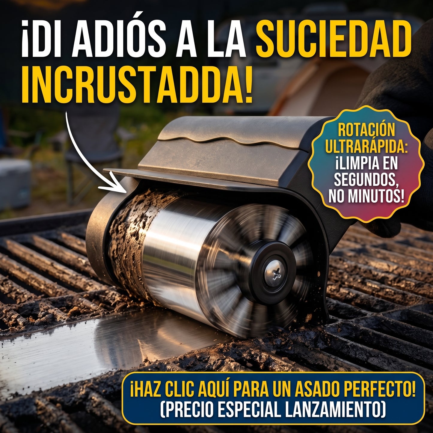 GrillMaster TurboClean™ - Cepillo Eléctrico Limpia Parrillas
