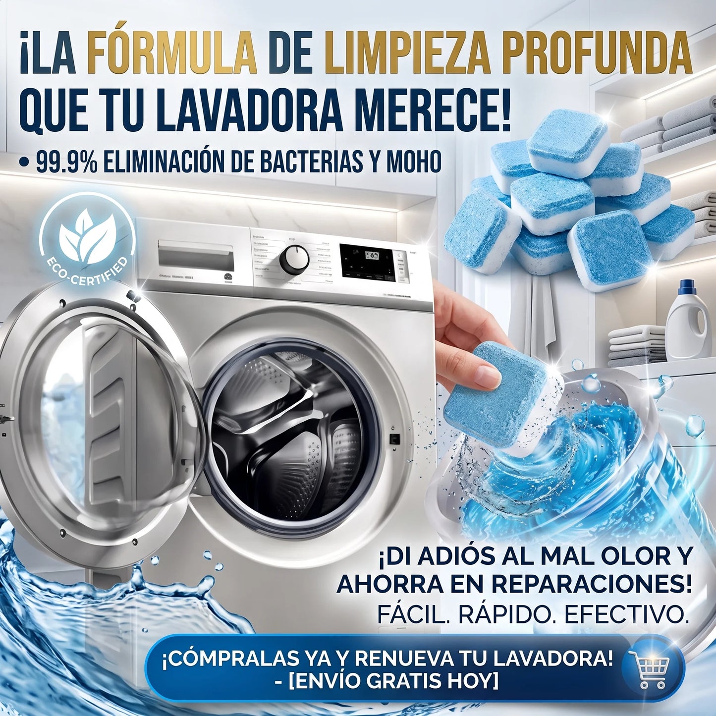 OxyClean Pro - Pastillas Efervescentes de Limpieza Profunda (Pack 12 unidades)