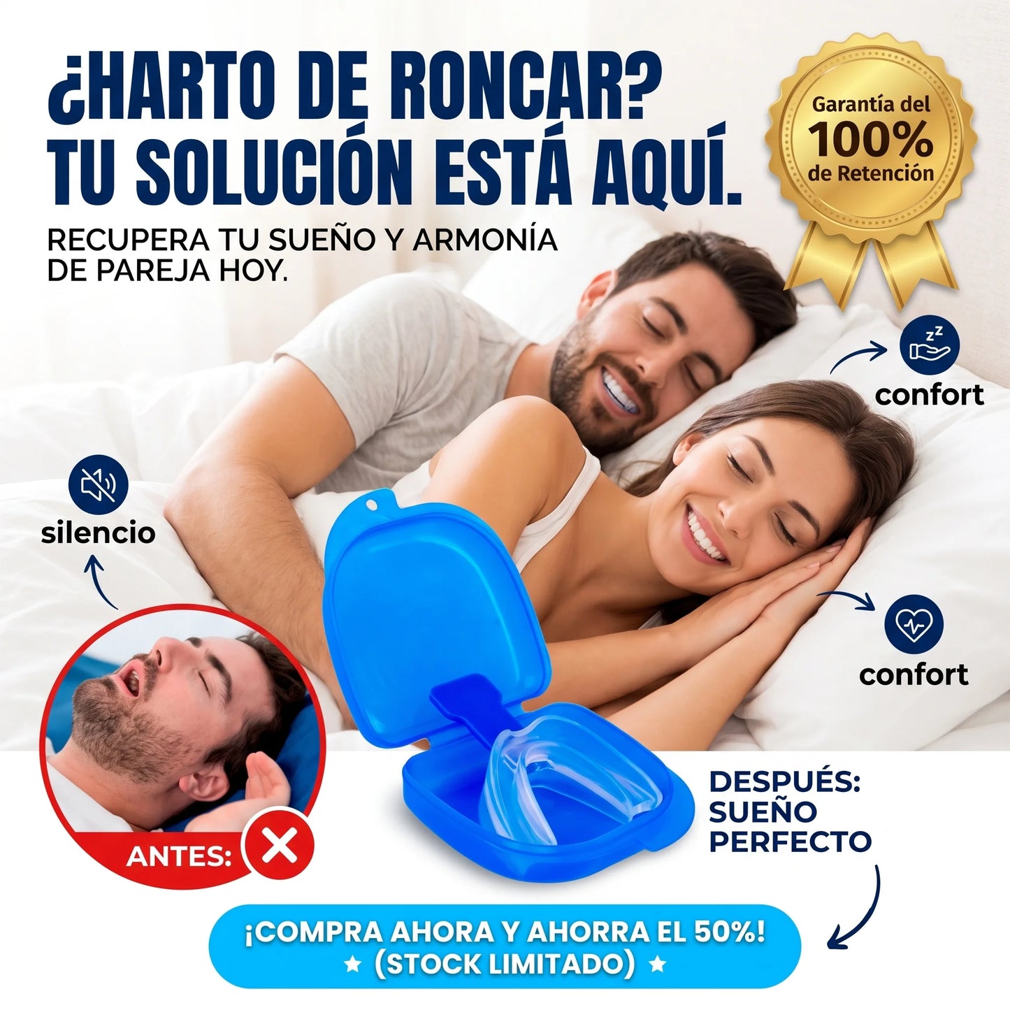 Placa Bucal Antirronquidos Termomoldeable