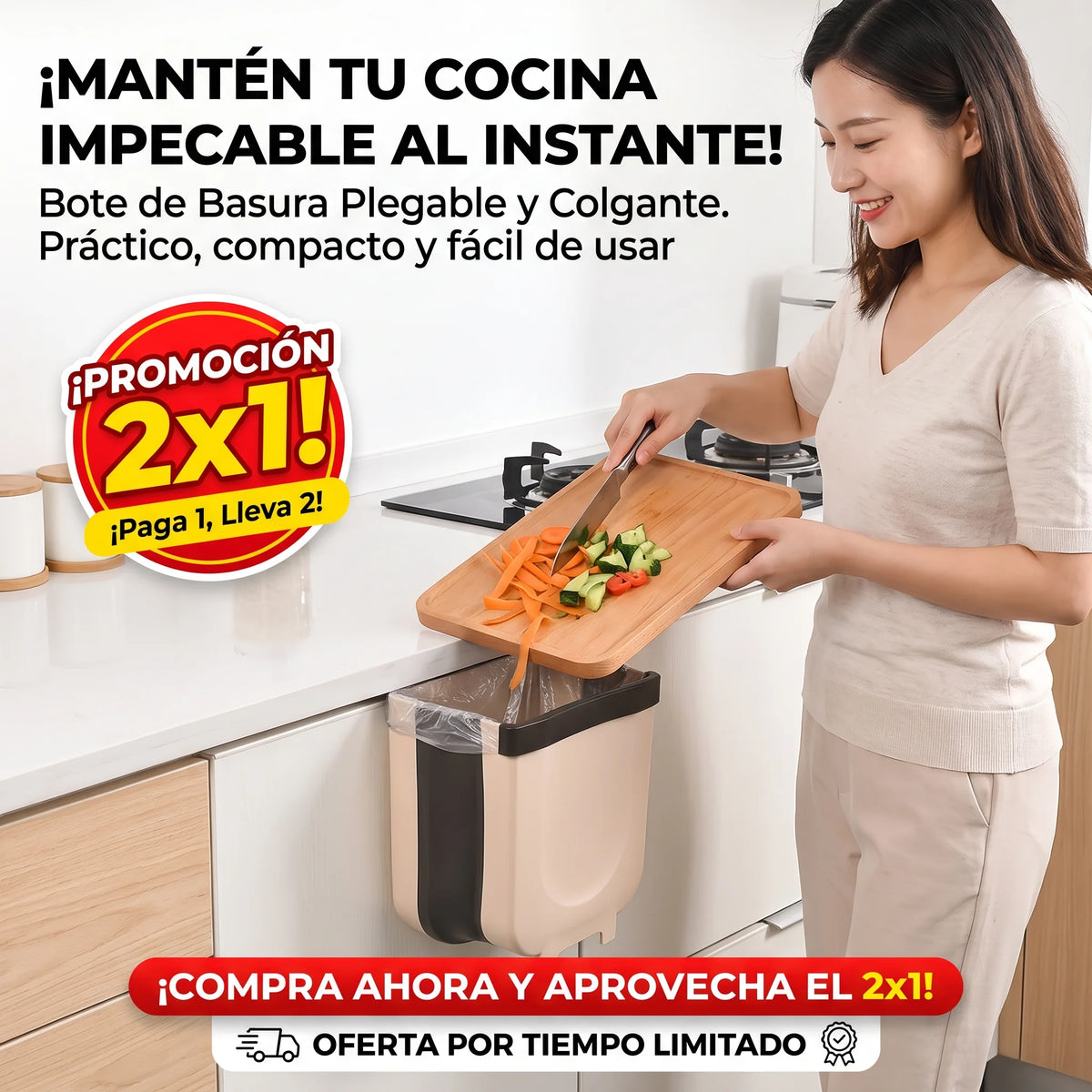 FoldyBin™ Pro - Basurero plegable