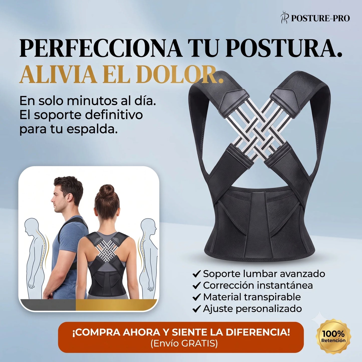 Corrector de Postura con Soporte Lumbar