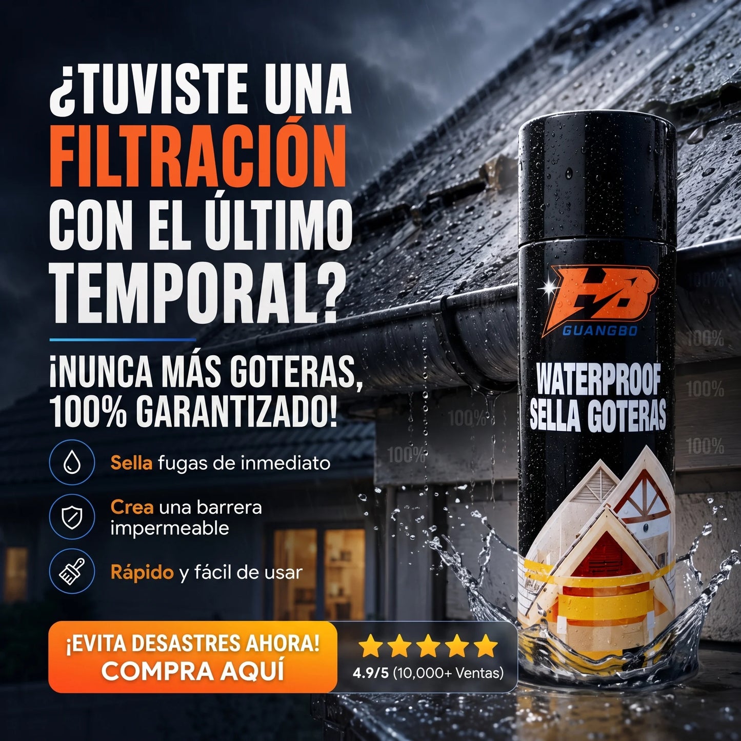 Spray Impermeabilizante HB Guangbo Sella Goteras