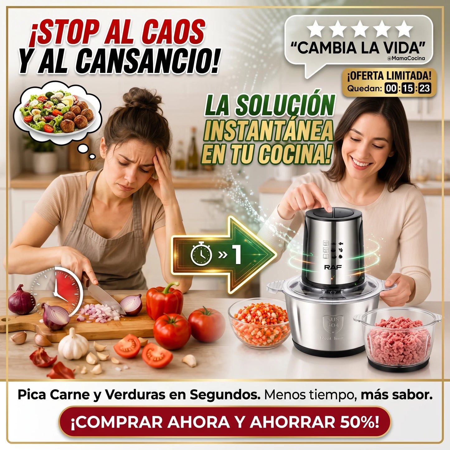 ChefMaster Pro 2L™ – Multiprocesador Eléctrico de Alta Eficiencia