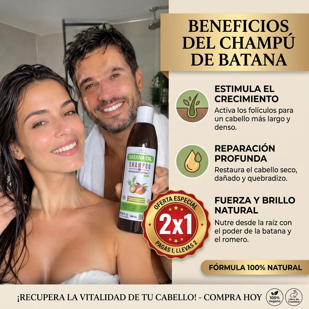 Shampoo Batana + Extracto de Romero - Crecimiento Cabello