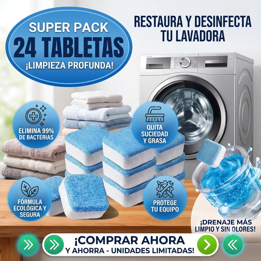 Pastillas Efervescentes de Limpieza Profunda (Pack 24)