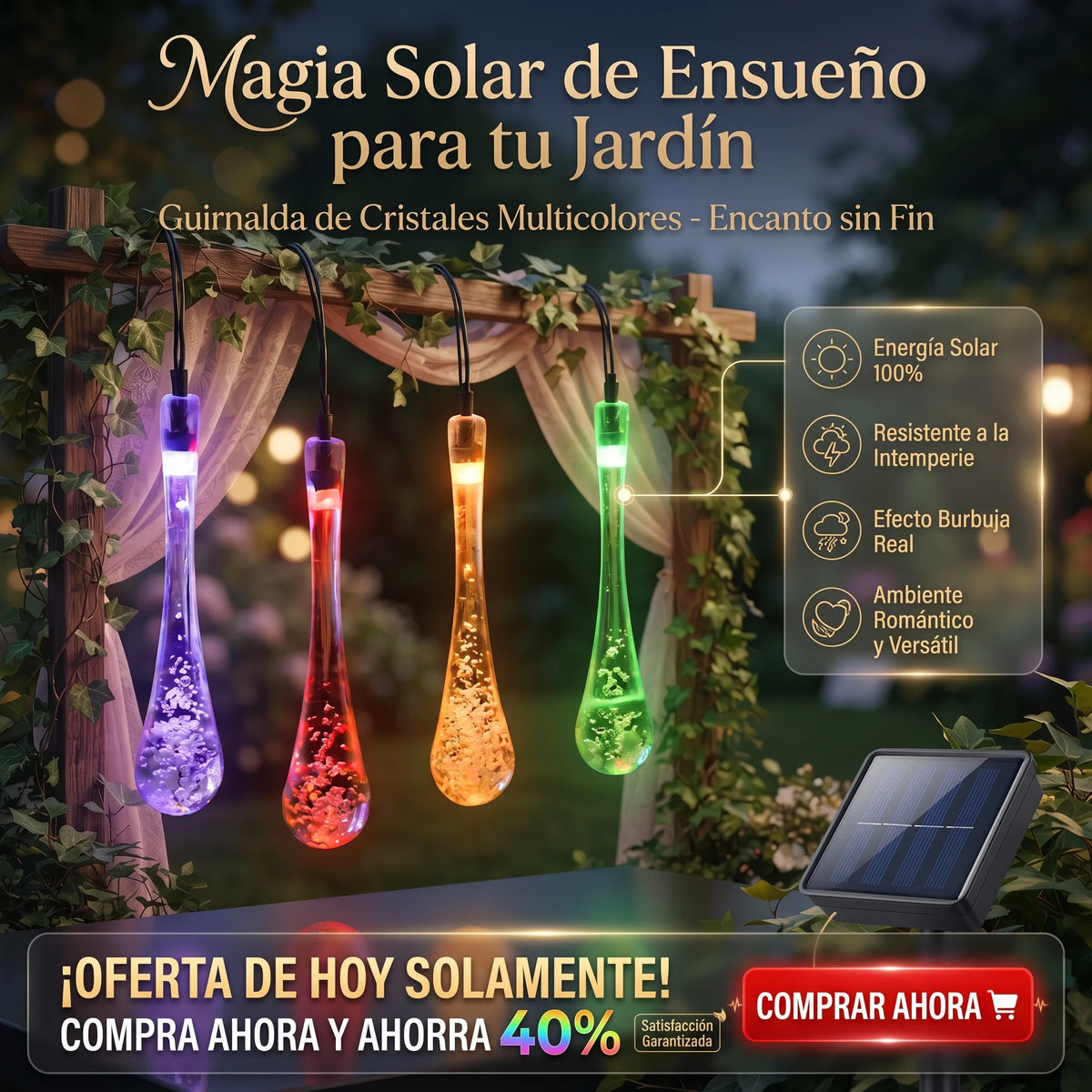 GlowDrop™ - Guirnalda Navideña LED Estilo Gota