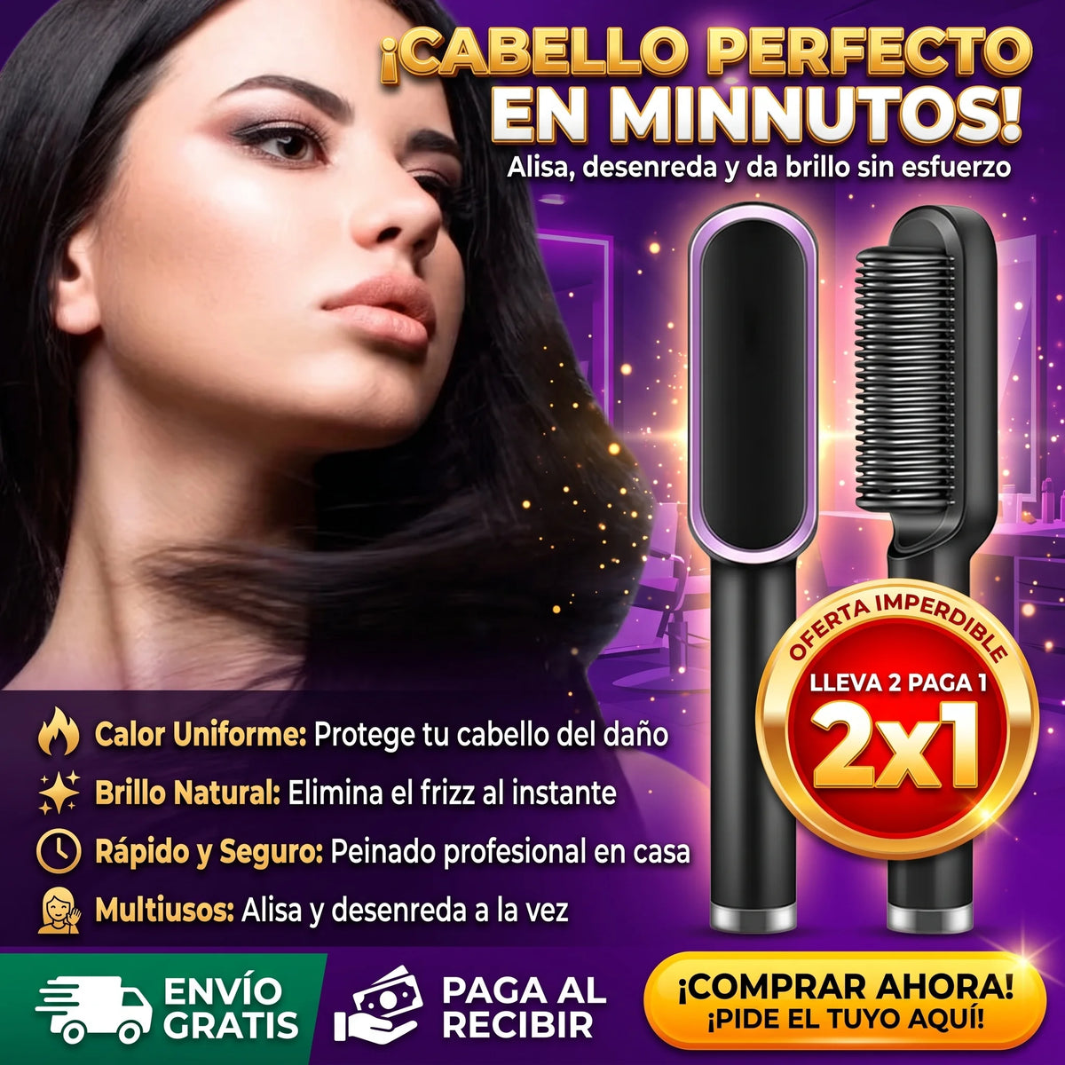 SilkPro Ionic Styler™ - Promo 2x1 Cepillo Alisador Antifrizz