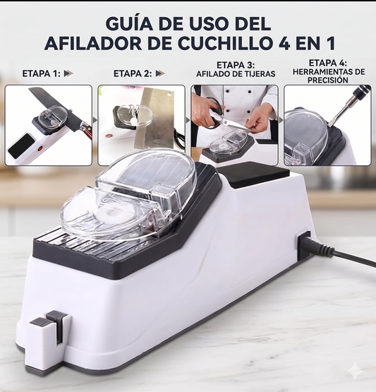 AFILADOR DE CUCHILLO ELECTRICO 4 EN 1